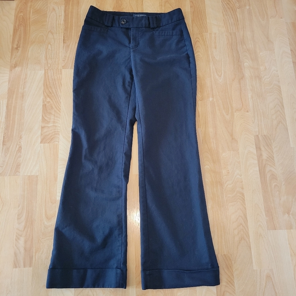 Banana Republic Jackson Fit Black Wide Leg Trousers Size 4